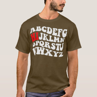 Funny Pre K Kindergarten Hi Alphabet Terug naar Sc T-shirt