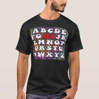 Funny Pre K Kindergarten Hi Alphabet Terug naar Sc T-shirt