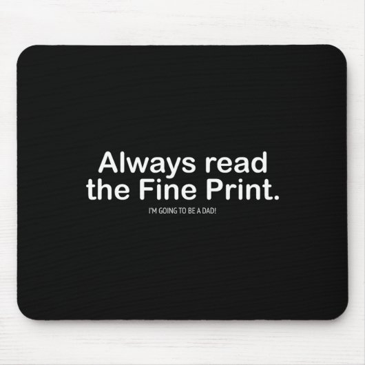 Funny Pregnancy Announcemen For New Dads  Muismat (Voorkant)