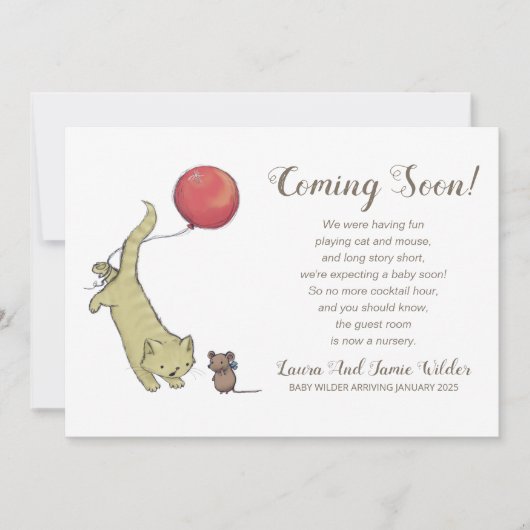 Funny Pregnancy Announge Aankondiging (Voorkant)