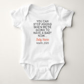 Funny Pregnancy Announge Romper (Voorkant)