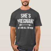 Funny Pregnancy Announge voor Pap Baby T-shirt (Voorkant)