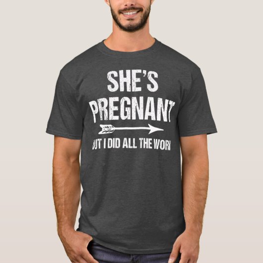 Funny Pregnancy Announge voor Pap Baby T-shirt (Voorkant)