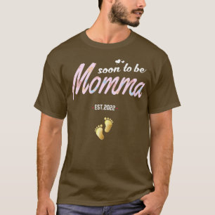 Funny Pregnancy Binnenkort te worden Momma est 202 T-shirt