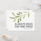 Funny Pregnancy onthullen dat ik zwanger ben van e Kaart (Voorkant / Achterkant in situ)