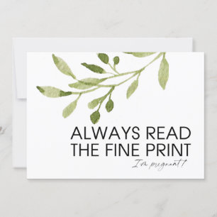 Funny Pregnancy onthullen dat ik zwanger ben van e Kaart