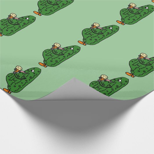 Funny Pregnant Giftwrap Cadeaupapier (Hoek)