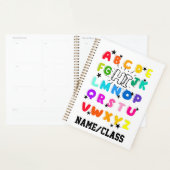 Funny PreK Kindergarten Hi Alphabet Back To School Planner (Display)