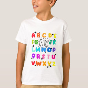 Funny PreK Kindergarten Hi Alphabet Terug naar sch T-shirt