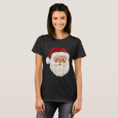 Funny Preppy Realistic Faux Yarn Santa Claus Merry T-shirt (Voorkant volledig)
