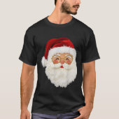 Funny Preppy Realistic Faux Yarn Santa Claus Merry T-shirt (Voorkant)