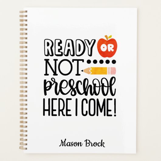 Funny Preschool-leerlingencadeau op maat Planner (Voorkant)