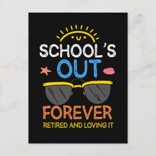Funny Preschool Teacher Retirement School Briefkaart