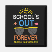 Funny Preschool Teacher Retirement School Magneet (Voorkant)