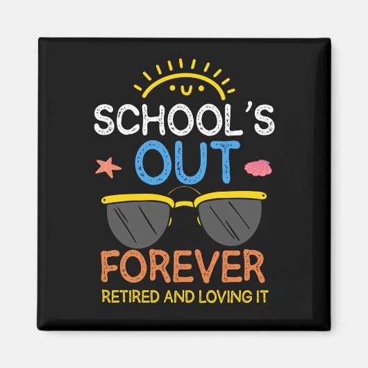 Funny Preschool Teacher Retirement School Magneet (Voorkant)