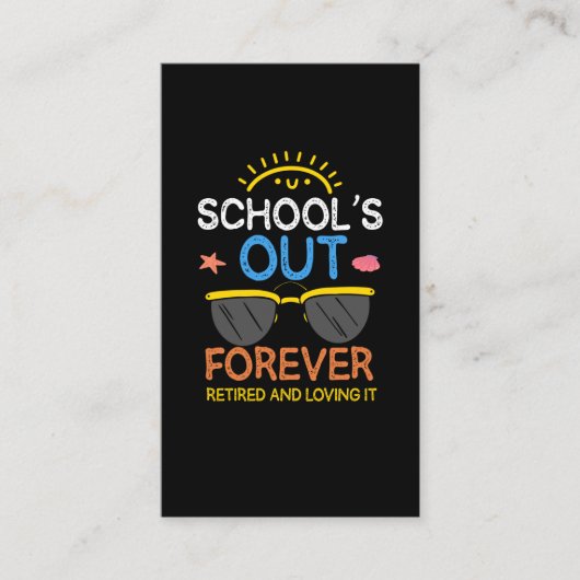 Funny Preschool Teacher Retirement School Visitekaartje (Voorkant)