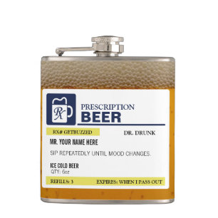 Funny Prescription Beer Heupfles