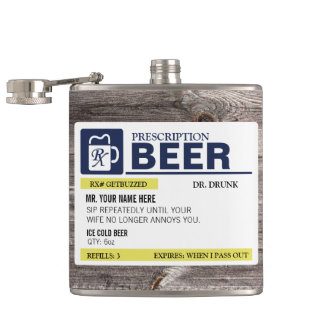Funny Prescription Beer Heupfles