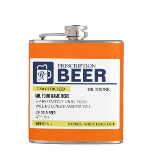 Funny Prescription Beer Heupfles