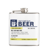 Funny Prescription Beer Heupfles (Voorkant)