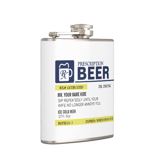 Funny Prescription Beer Heupfles (Rechts)