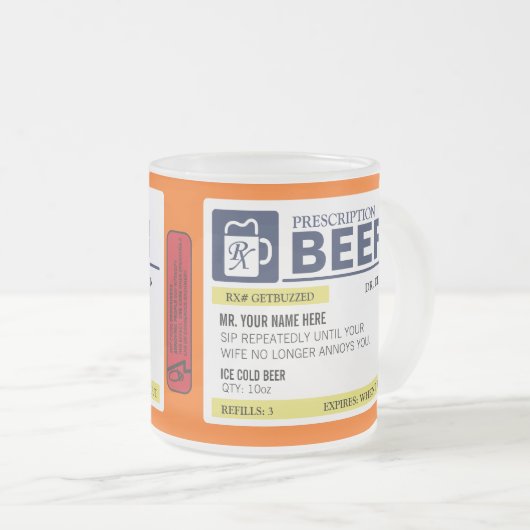 Funny Prescription Beer Mok (Voorkant rechts)