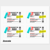 Funny Prescription Beer Warning Label Persoonlijk (Vel)