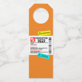 Funny Prescription Beer Warning Label Persoonlijk (Achterkant)