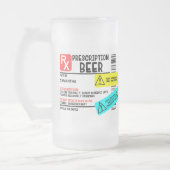 Funny Prescription Beer Warning Label Persoonlijk Matglas Bierpul (Links)