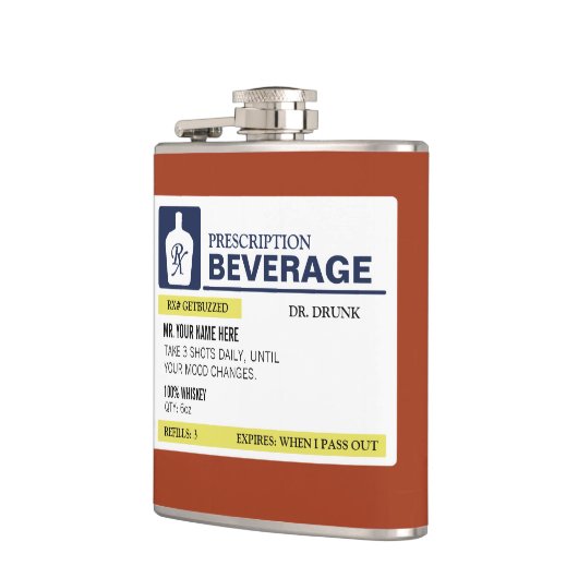 Funny Prescription Beverage Heupfles (Links)
