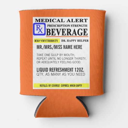 Funny Prescription Blikjeskoeler (Voorkant)