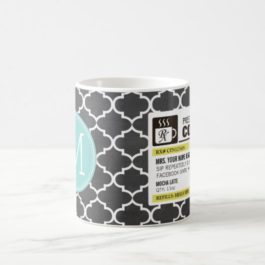 Funny Prescription Coffee Mok met Monogram (Center)