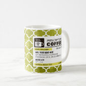 Funny Prescription Coffee Mok met Monogram (Voorkant rechts)