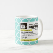 Funny Prescription Coffee Mok met Monogram (Voorkant rechts)