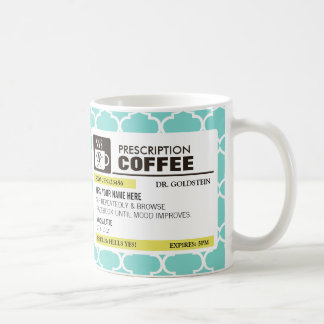 Funny Prescription Coffee Mok met Monogram