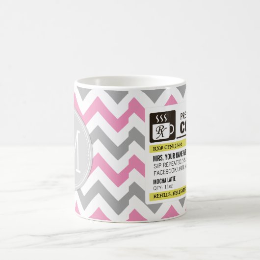 Funny Prescription Coffee Mok met Monogram (Center)
