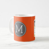 Funny Prescription Coffee Mok met Monogram (Voorkant links)
