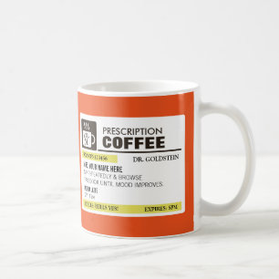 Funny Prescription Coffee Mok met Monogram