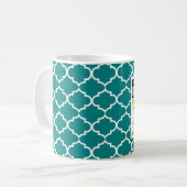 Funny Prescription Coffee Mok - Quatrefoil Pattern (Voorkant links)