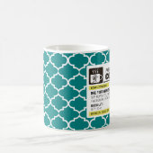 Funny Prescription Coffee Mok - Quatrefoil Pattern (Center)