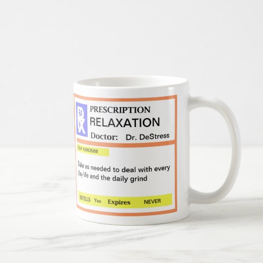 Funny Prescription Coffee Mugs Koffiemok (Rechts)