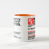 Funny Prescription Coffee Tweekleurige Koffiemok (Center)