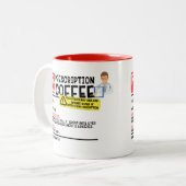 Funny Prescription Coffee Tweekleurige Koffiemok (Voorkant links)