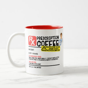 Funny Prescription Coffee Tweekleurige Koffiemok