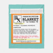 Funny Prescription Get Well Fleece Blanket (Voorkant)