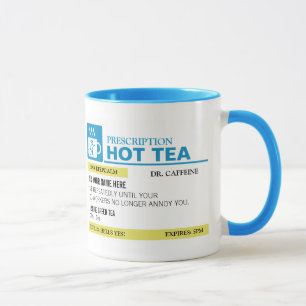Funny Prescription Hot Tea - Light Blue Mok