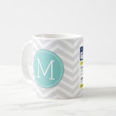 Funny Prescription Hot Tea met aangepast monogram Koffiemok (Voorkant links)