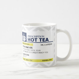Funny Prescription Hot Tea met aangepast monogram Koffiemok