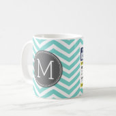 Funny Prescription Hot Tea met aangepast monogram Koffiemok (Voorkant links)
