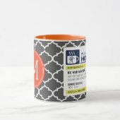 Funny Prescription Hot Tea met aangepast monogram Mok (Midden)